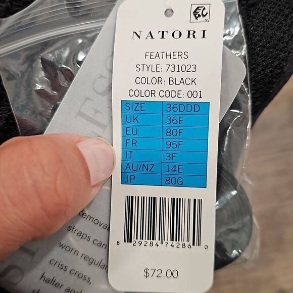 NATORI Feathers Strapless Plunge Bra Sz 36 DDD - Picture 4 of 8